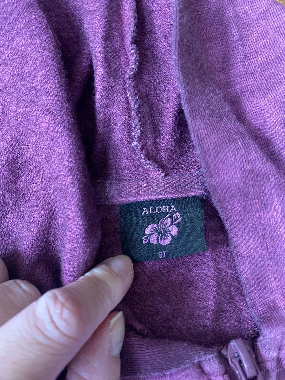 Justice Girls Tie Dye Pastel Hoodie + Plum Maui Hawaii Zip Up Hoodie Size 6/7